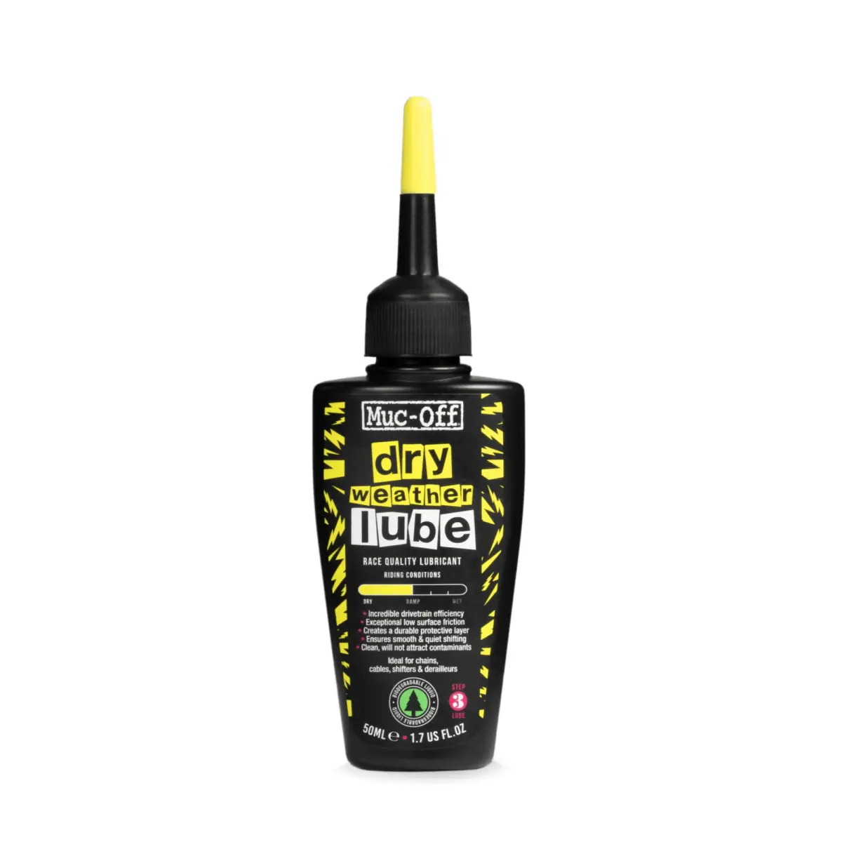 Muc-Off Dry Chain Lube 50ml (1.7 Fl Oz) | Biodegradable Bike Lubricant for Dry, Dusty Conditions - main product image