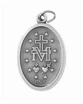 bomap Miraculous Medal - 10 Pack, Silver, Classic, Religious, Devotional | Oxidised Our Lady Medal, 2.2cm - view 4