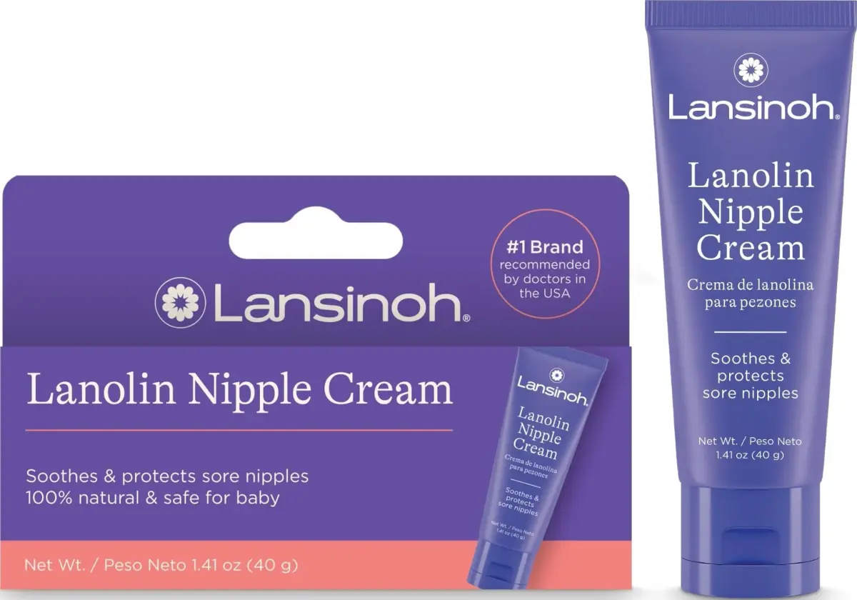 Lansinoh Lanolin Nipple Cream 40g (1.41 Oz) | 100% Natural, Safe for Baby, Dermatologist Tested - main product image