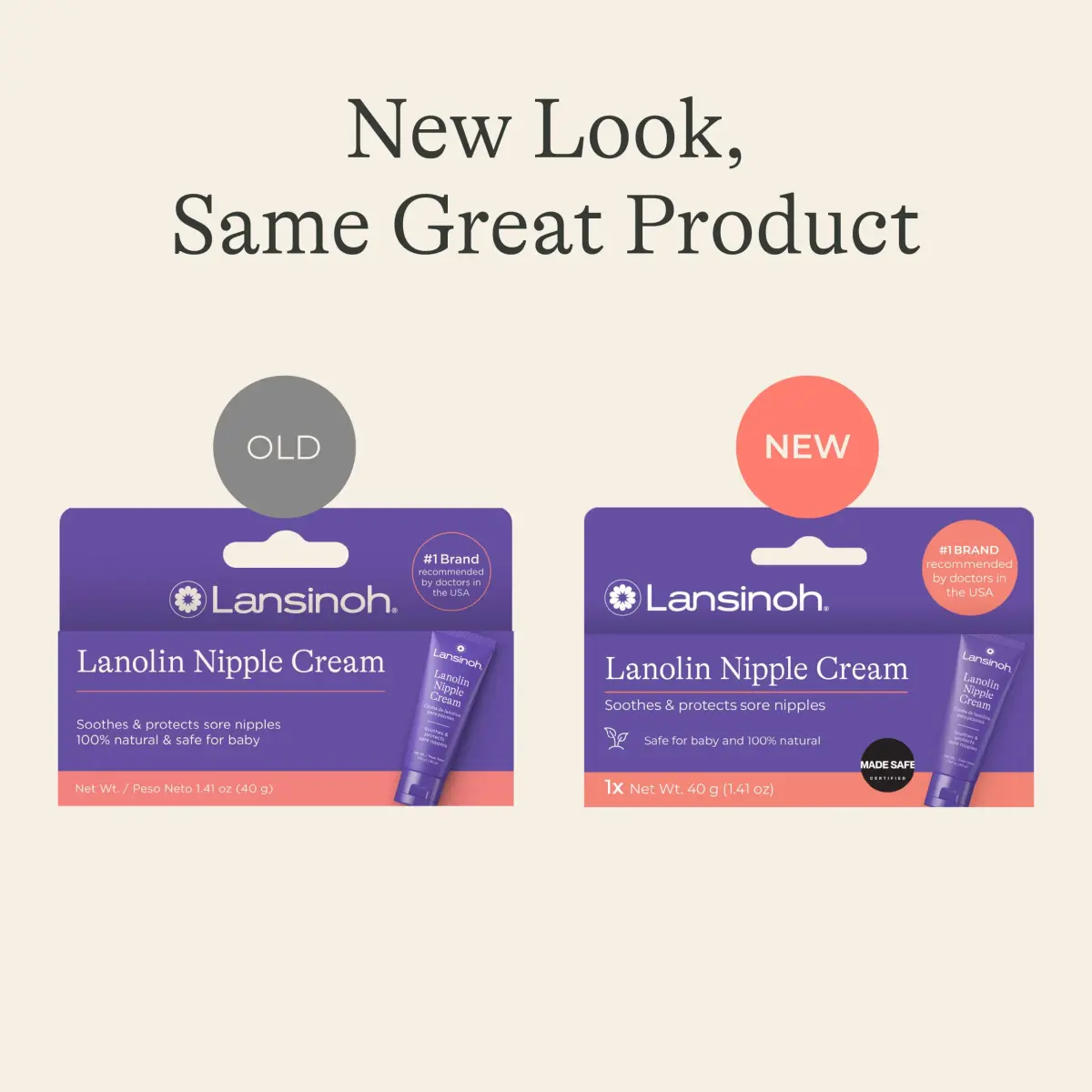 Lansinoh Lanolin Nipple Cream 40g (1.41 Oz) | 100% Natural, Safe for Baby, Dermatologist Tested - view 2
