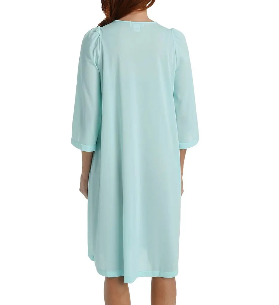 Shadowline Petals 3/4 Sleeve Waltz Coat 41" | Feminine Floral Embroidered Nightgown - view 4