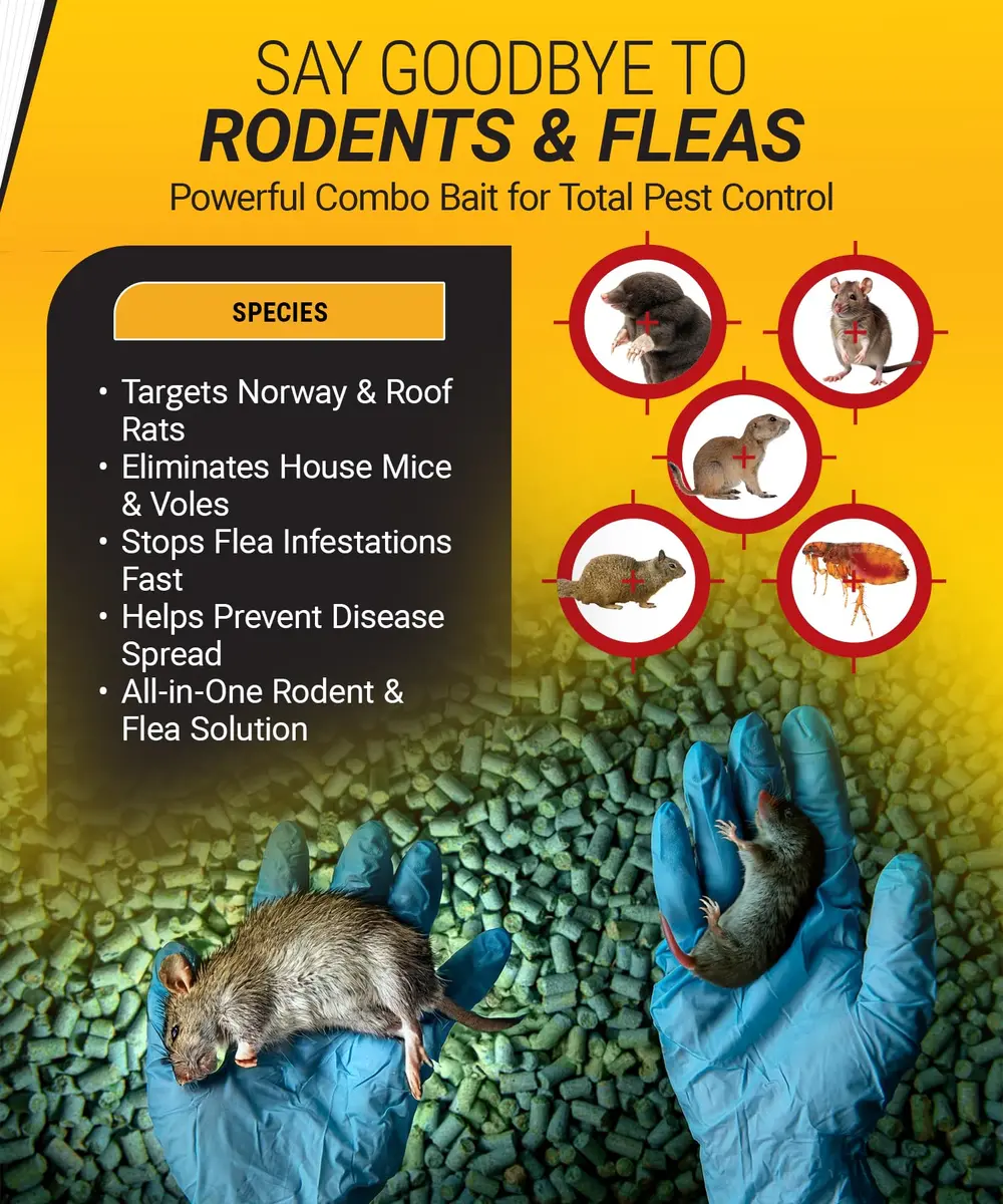 Kaput Combo Bait Pellets 2 Oz Pack of 250 | Effective Rodent & Flea Pest Control - view 3