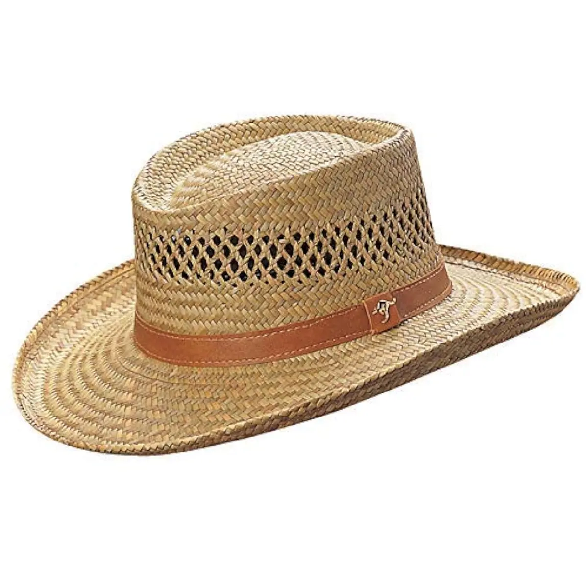 Dorfman Pacific Rush Gambler Hat for Men, Straw Sun Hat, Wide Brim UV Protection | Durable & Ventilated - main product image