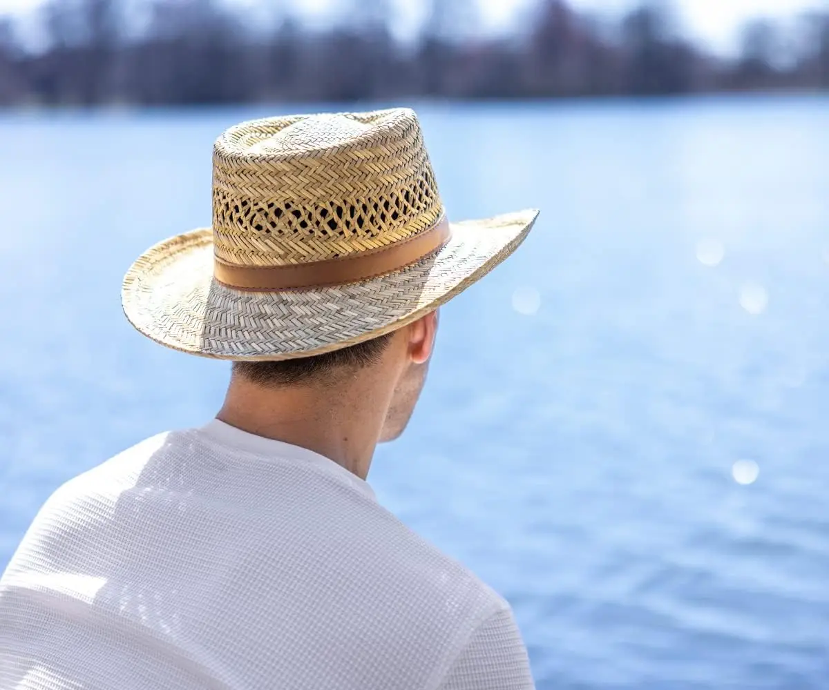 Dorfman Pacific Rush Gambler Hat for Men, Straw Sun Hat, Wide Brim UV Protection | Durable & Ventilated - view 5