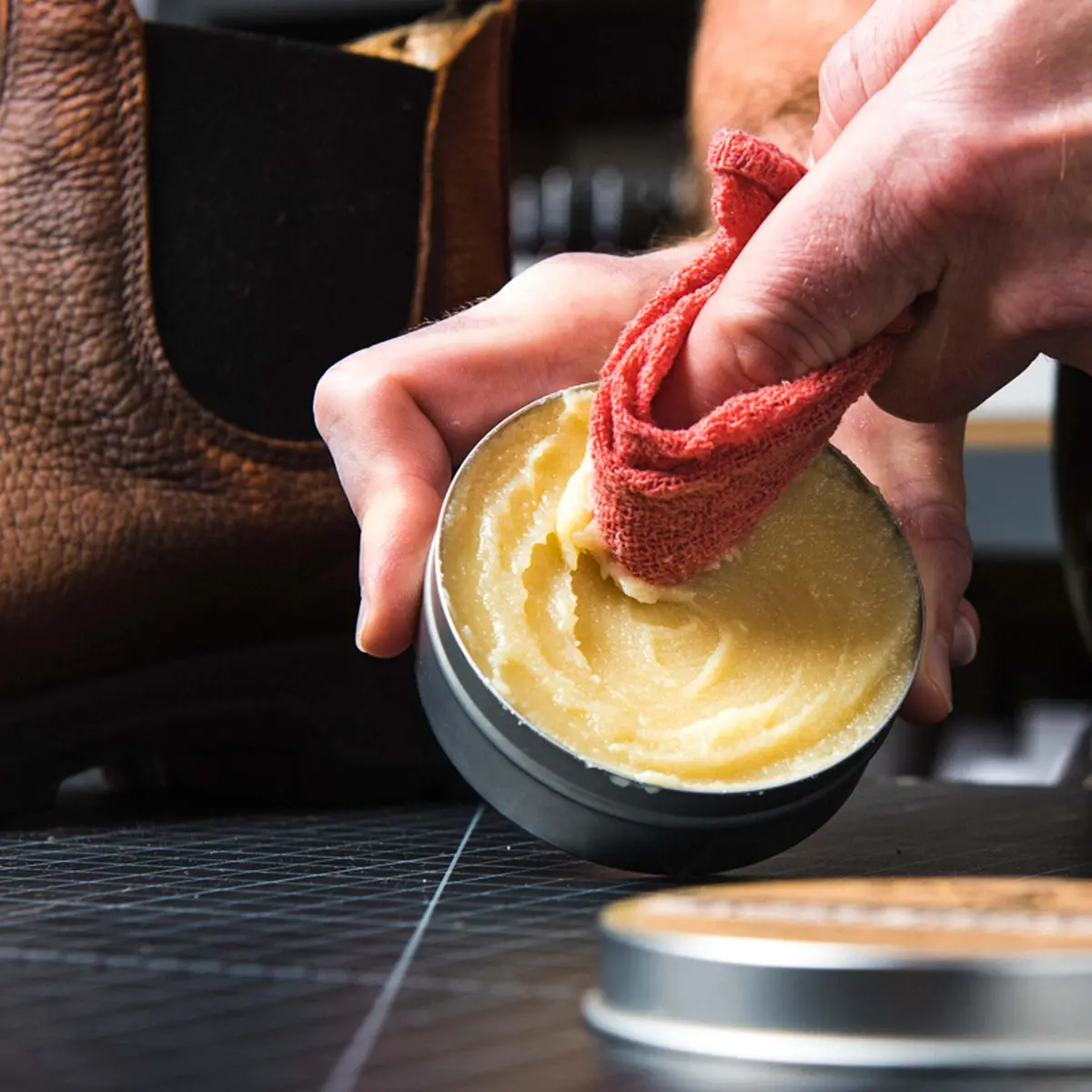 Otter Wax Leather Salve | 5 oz | Nourishing Leather Conditioner & Cleaner Balm for Boots, Furniture, Car Seats, Jackets, Hats & Bags | All-Natural & Chemical & PFAS-Free | Made in Portland | USA - view 3