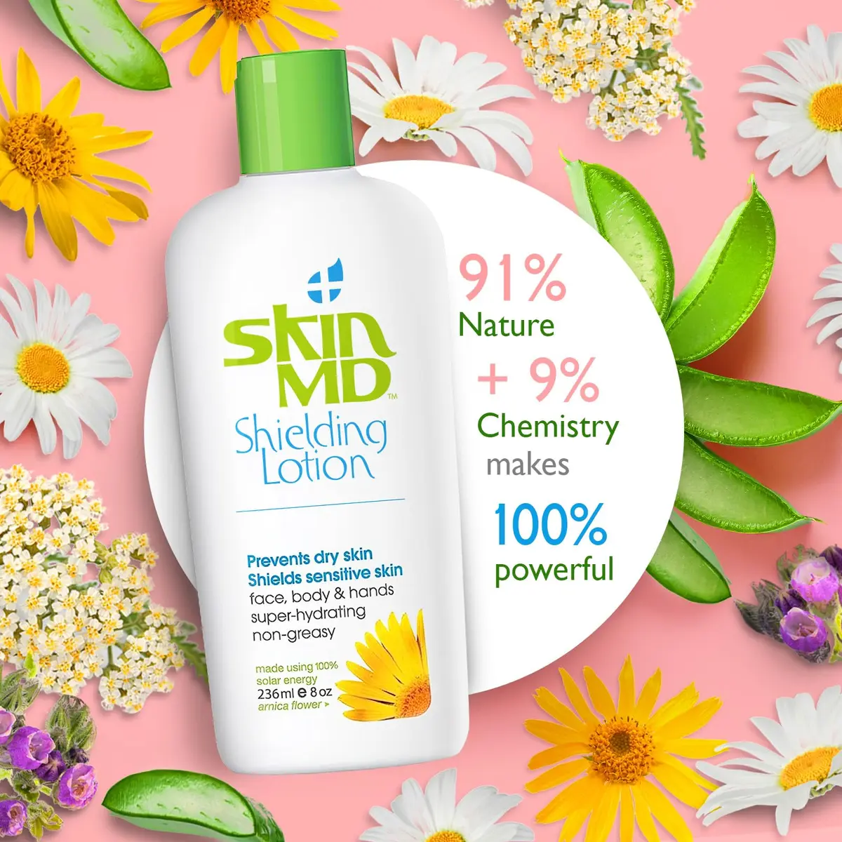 Skin MD Shielding Lotion Hydrating Body Lotion for Sensitive Skin | Non-Greasy, Fast-Absorbing Moisturizer with Plant-Based Ingredients - 8oz - view 3