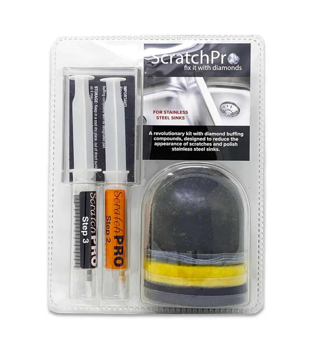 Scratch Pro Stainless Steel Sink Scratch Remover & Polishing Kit | 3-Step Diamond Technology for Dull & Scratched Surfaces - main product image