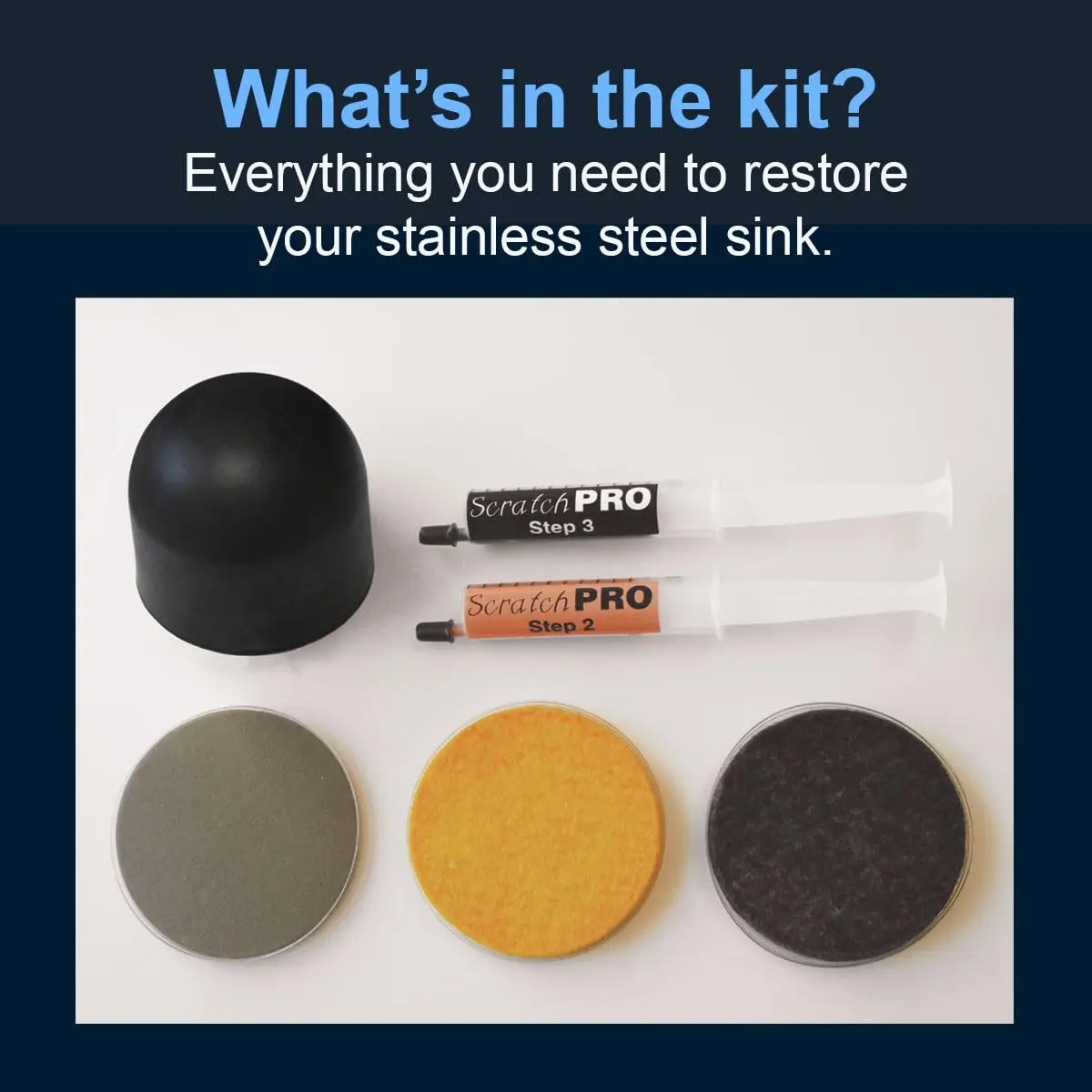 Scratch Pro Stainless Steel Sink Scratch Remover & Polishing Kit | 3-Step Diamond Technology for Dull & Scratched Surfaces - view 4