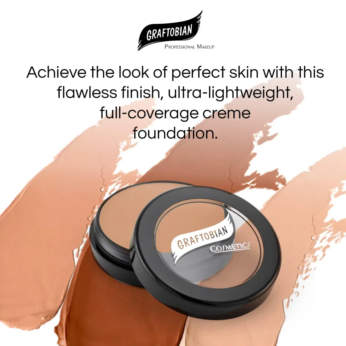 Graftobian HD Glamour Crème Foundation 0.5 oz (14.17 g) Prima Donna (N) | Weightless Full Coverage Makeup for All Skin Types - view 2