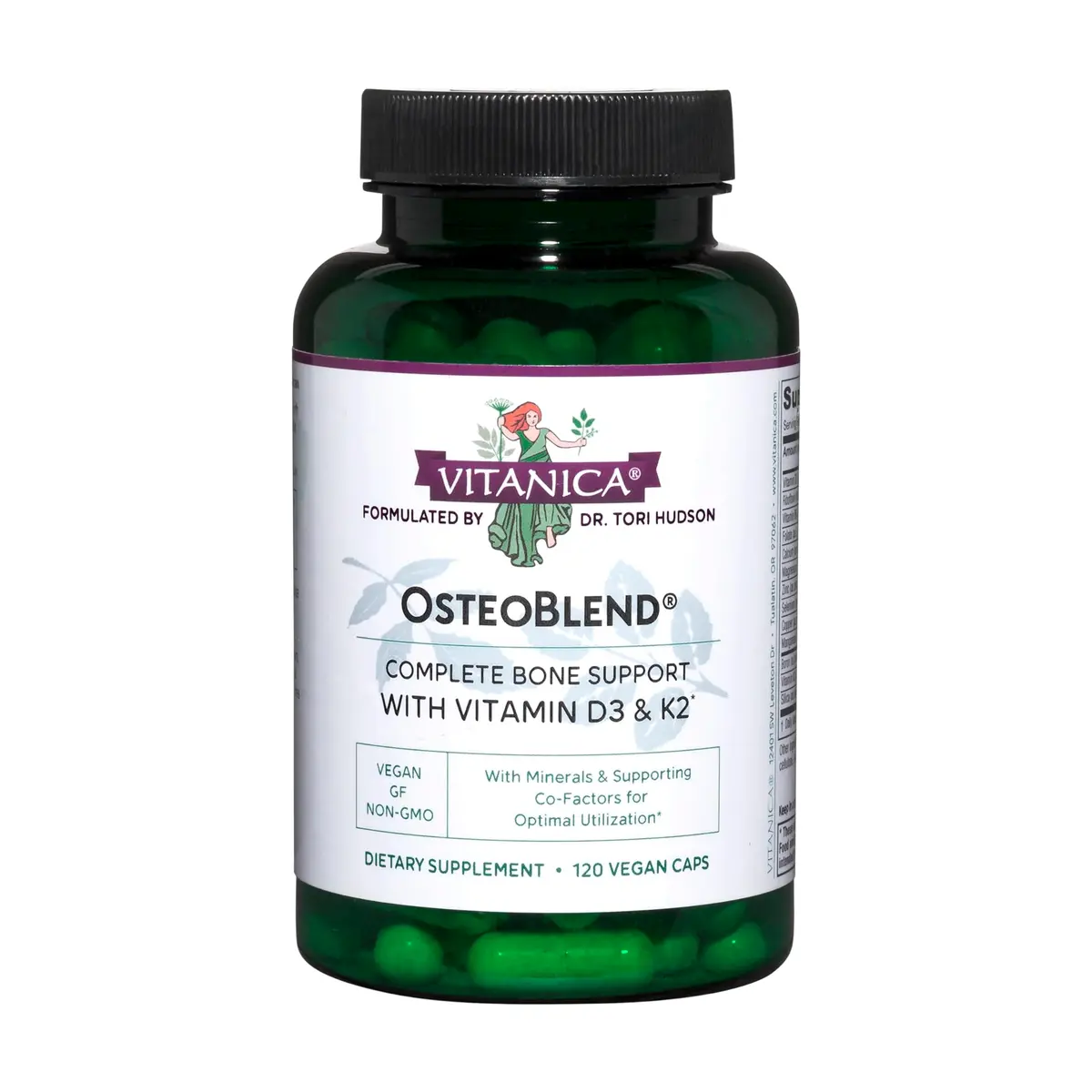 Vitanica OsteoBlend 120 Capsules | Complete Bone Support with Vitamin D & Magnesium - main product image