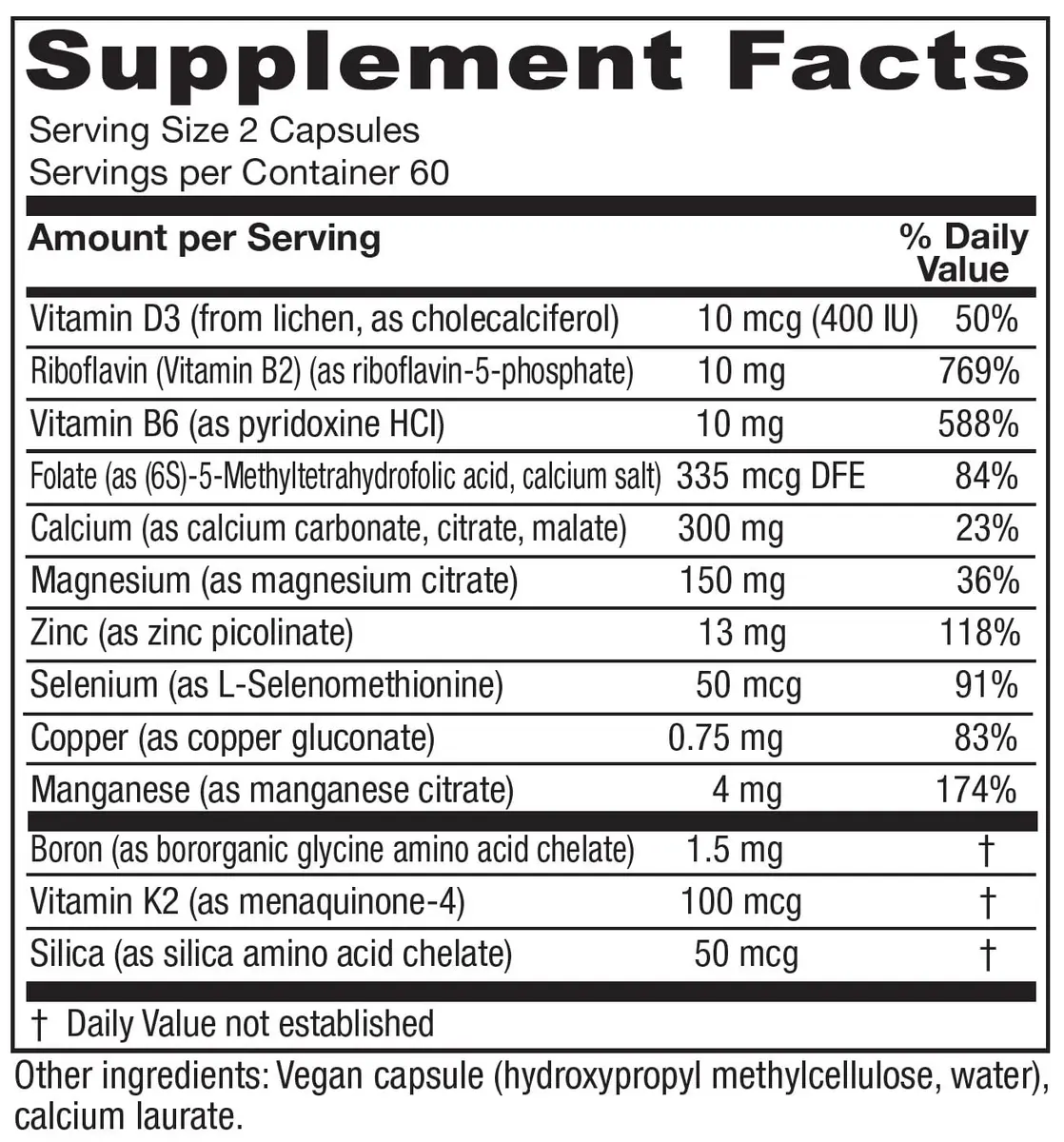 Vitanica OsteoBlend 120 Capsules | Complete Bone Support with Vitamin D & Magnesium - view 2