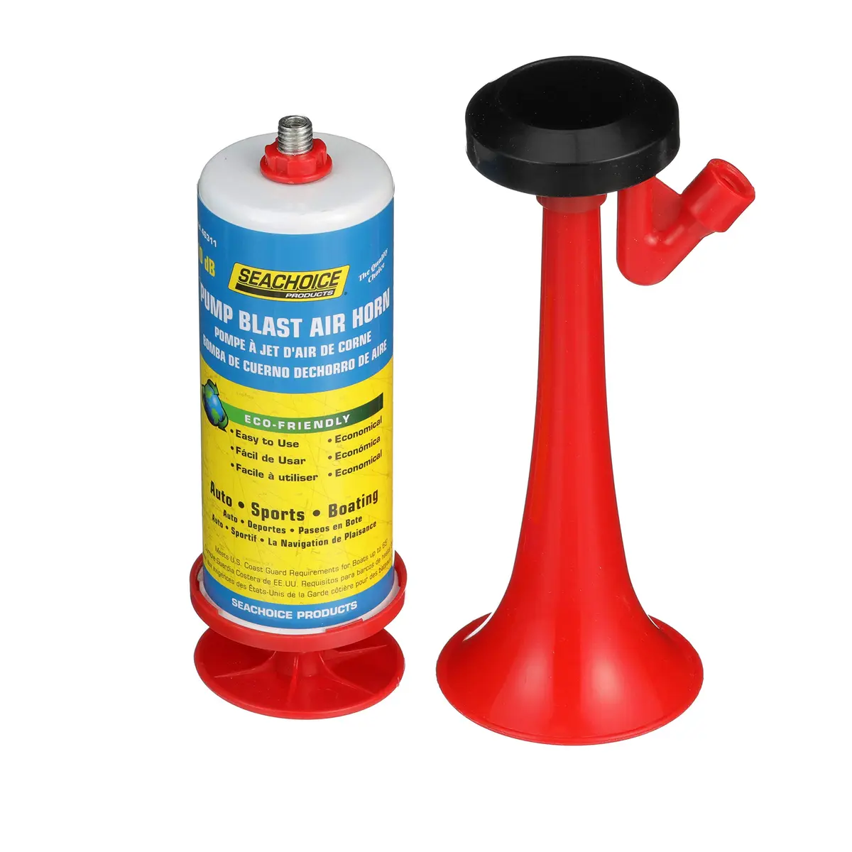 Seachoice Reusable Eco-Friendly Pump Blast Air Horn 110 dB for Boating, Auto and Sports | Loud, Coast Guard Compliant - main product image