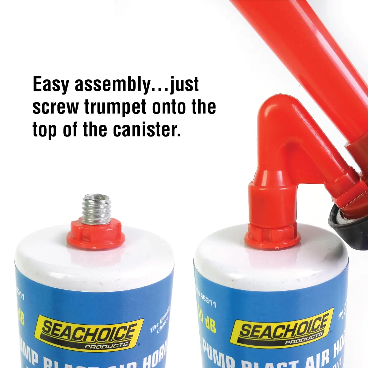 Seachoice Reusable Eco-Friendly Pump Blast Air Horn 110 dB for Boating, Auto and Sports | Loud, Coast Guard Compliant - view 5