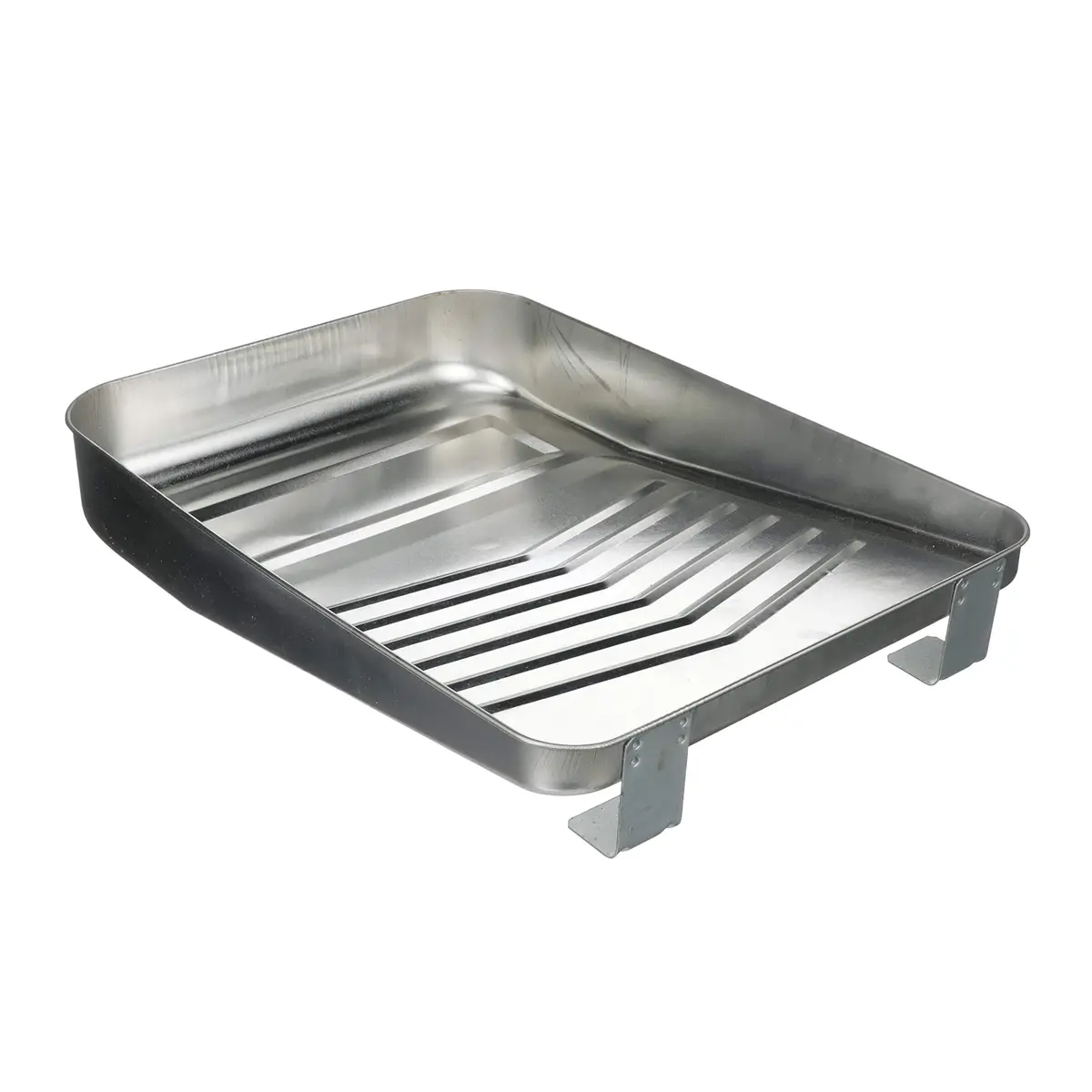 SEACHOICE Reusable Deluxe Angled Ribbed Paint Tray 9 in. | Metal, Ribbed, Angled for Easy Load & Cleanup - main product image