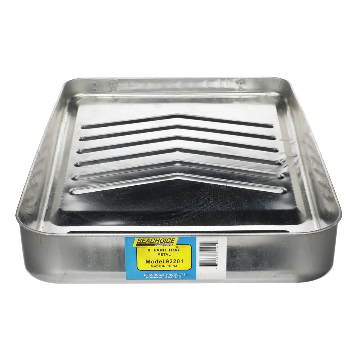 SEACHOICE Reusable Deluxe Angled Ribbed Paint Tray 9 in. | Metal, Ribbed, Angled for Easy Load & Cleanup - view 3