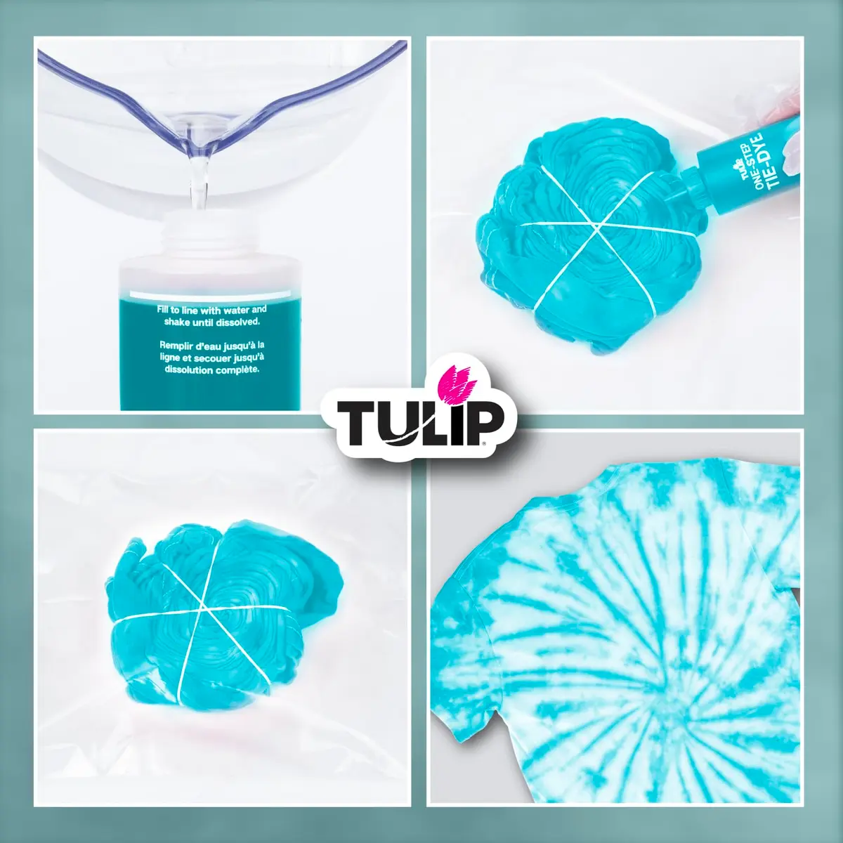 TULIP One-Step Tie-Dye Kit, Vibrant Colors for Fabric 4 fl oz | Easy, Mixable, Natural Fiber Dye - view 2