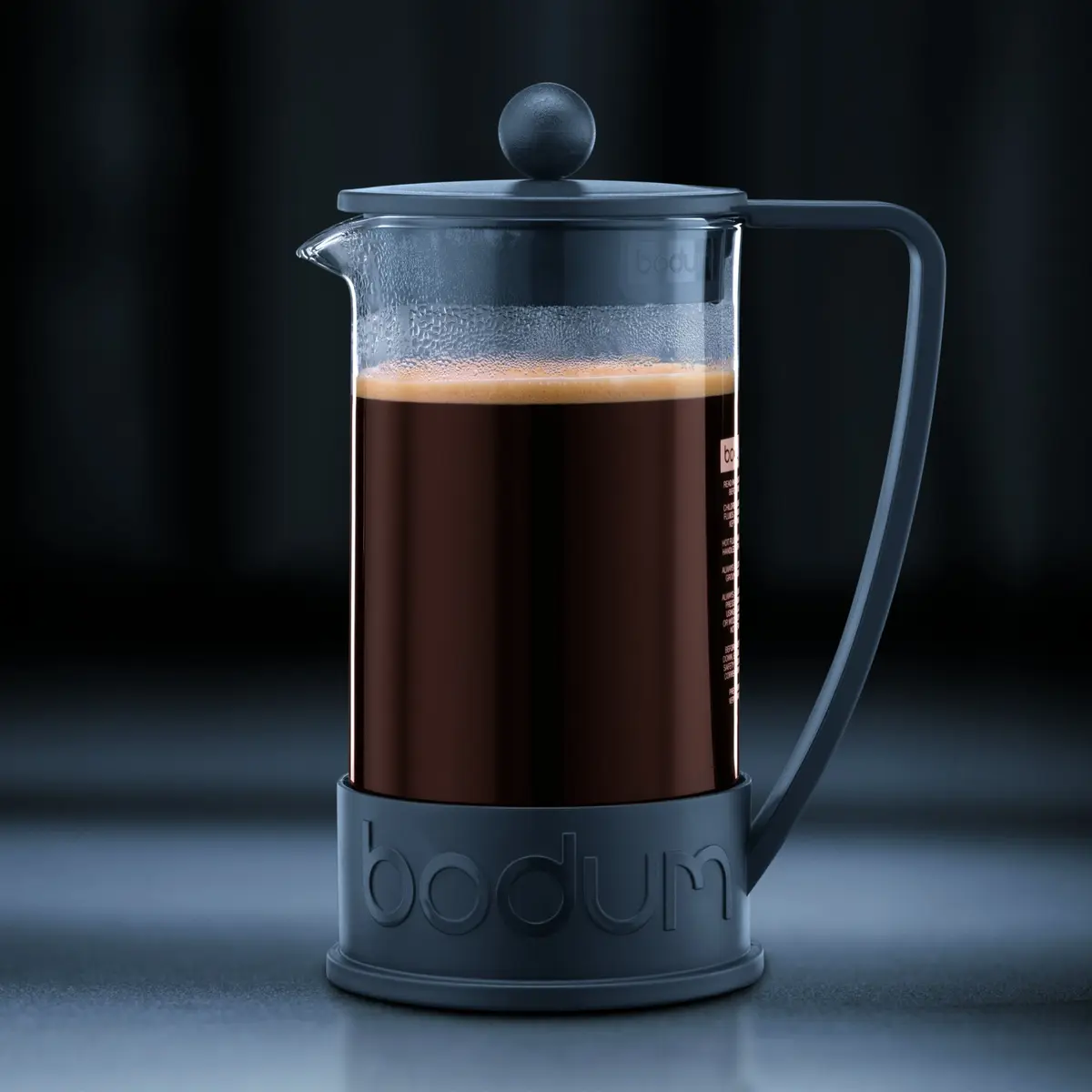 Bodum Brazil French Press Coffee Maker 1.5L (51oz) | Borosilicate Glass & Stainless Steel, Black - view 7