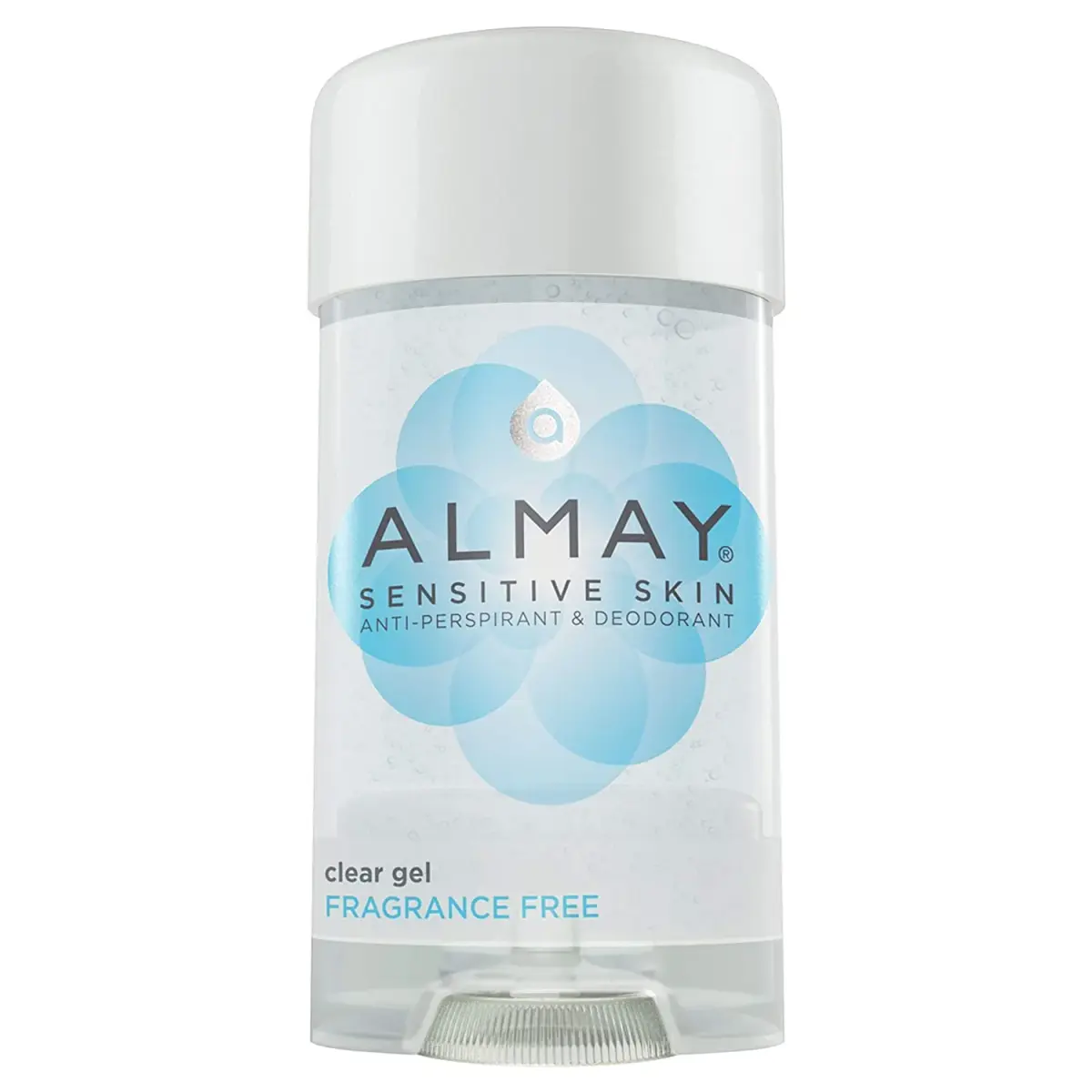 Almay Sensitive Skin Clear Gel Antiperspirant & Deodorant, Fragrance Free 66ml (2.25 fl oz) | Hypoallergenic & Dermatologist Tested - main product image