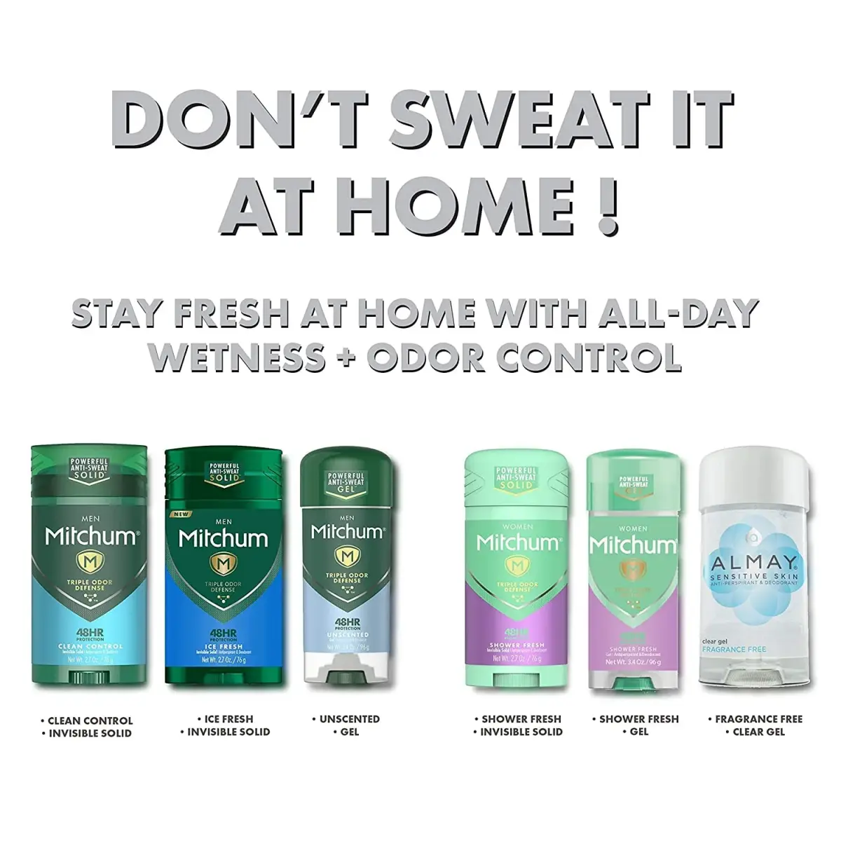 Almay Sensitive Skin Clear Gel Antiperspirant & Deodorant, Fragrance Free 66ml (2.25 fl oz) | Hypoallergenic & Dermatologist Tested - view 3