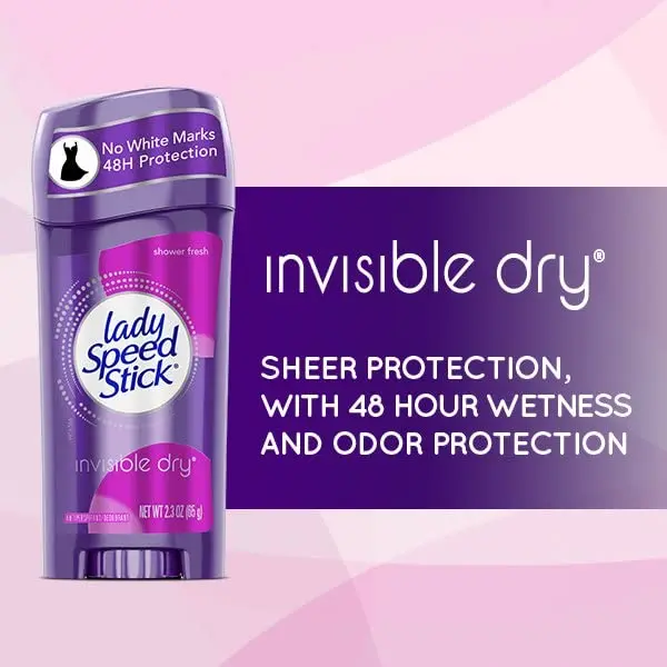 Lady Speed Stick Deodorant 2.3 Ounce Shower Fresh | All Day Odor & Sweat Protection - view 3