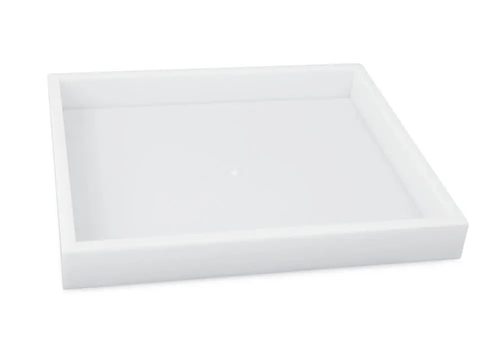 Jewelry Displays & Boxes White Stackable Jewelry Tray 1/2 Size 20cm (7.5" W x 8.5" D x 1" H) | Minimalist Plastic Organizer - main product image