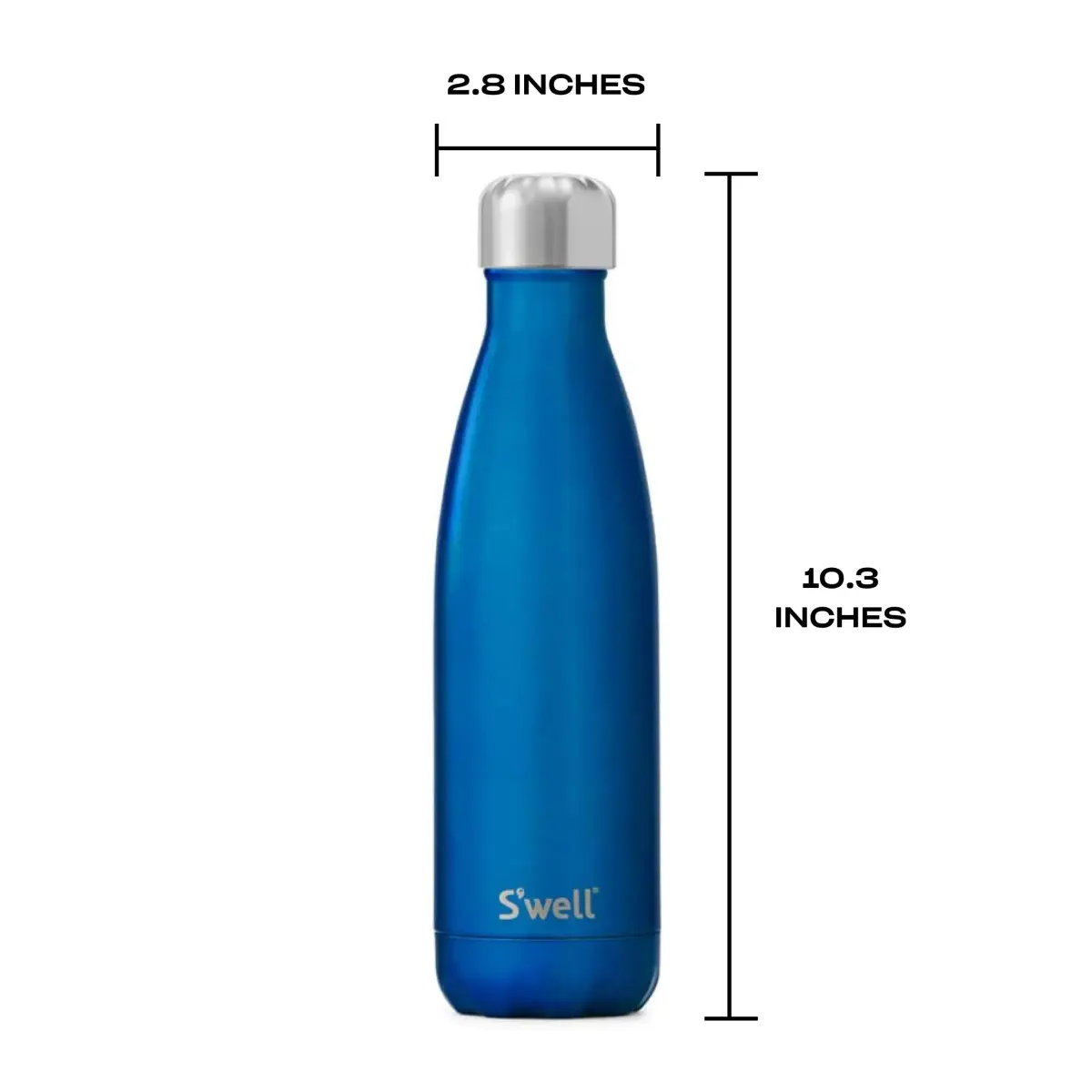 S'well Stainless Steel Water Bottle 17oz (502ml) Ocean Blue | Triple-Layered Vacuum Insulated - view 4