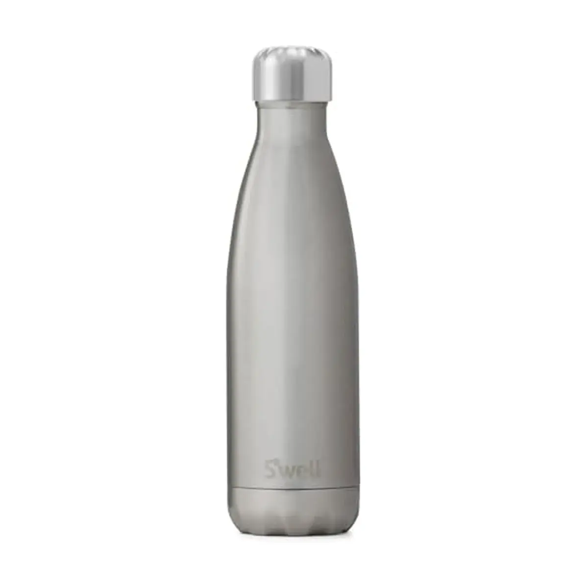 S'well Stainless Steel Water Bottle 500ml (17 Fl Oz) Silver Lining | Triple-Layered Vacuum-Insulated Container - main product image