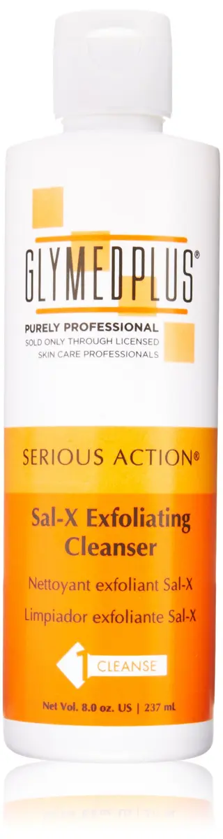 GlyMed Plus Serious Action Sal X Exfoliating Cleanser 8 Oz | Tea Tree Acne Prone Skin Care - main product image