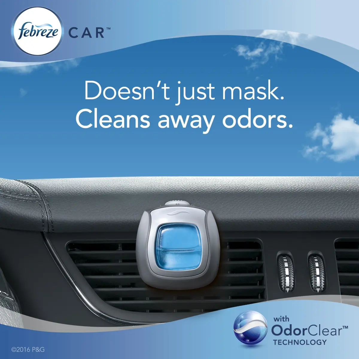 Febreze Car Air Fresheners Hawaiian Aloha Vent Clips 1.04 Fl Oz (8 Pack) | Eliminates Odors, Lasts 30 Days - view 6