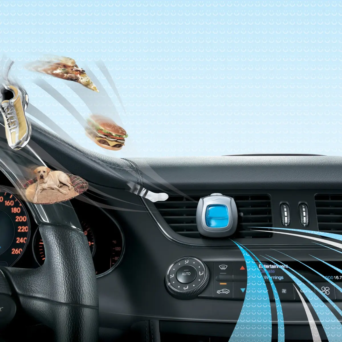 Febreze CAR Vent Clip Air Freshener Midnight Storm 0.13 Fl Oz (1.04 Fl Oz) | Eliminates Odors for 30 Days - view 6