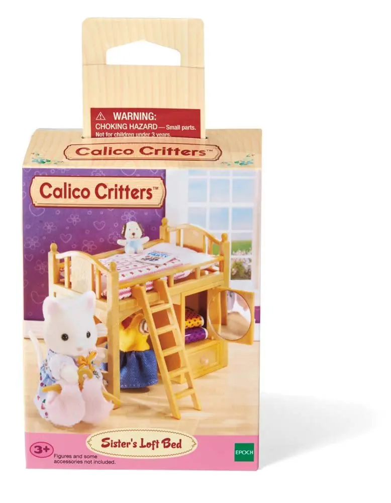 Calico Critters Loft Bed Set Dollhouse Furniture & Accessories | 1:24 Scale, Aqua - view 6
