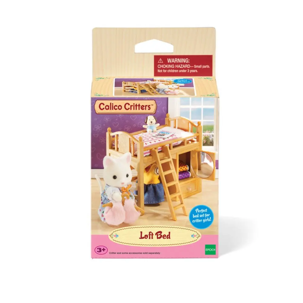 Calico Critters Loft Bed Set Dollhouse Furniture & Accessories | 1:24 Scale, Aqua - view 2
