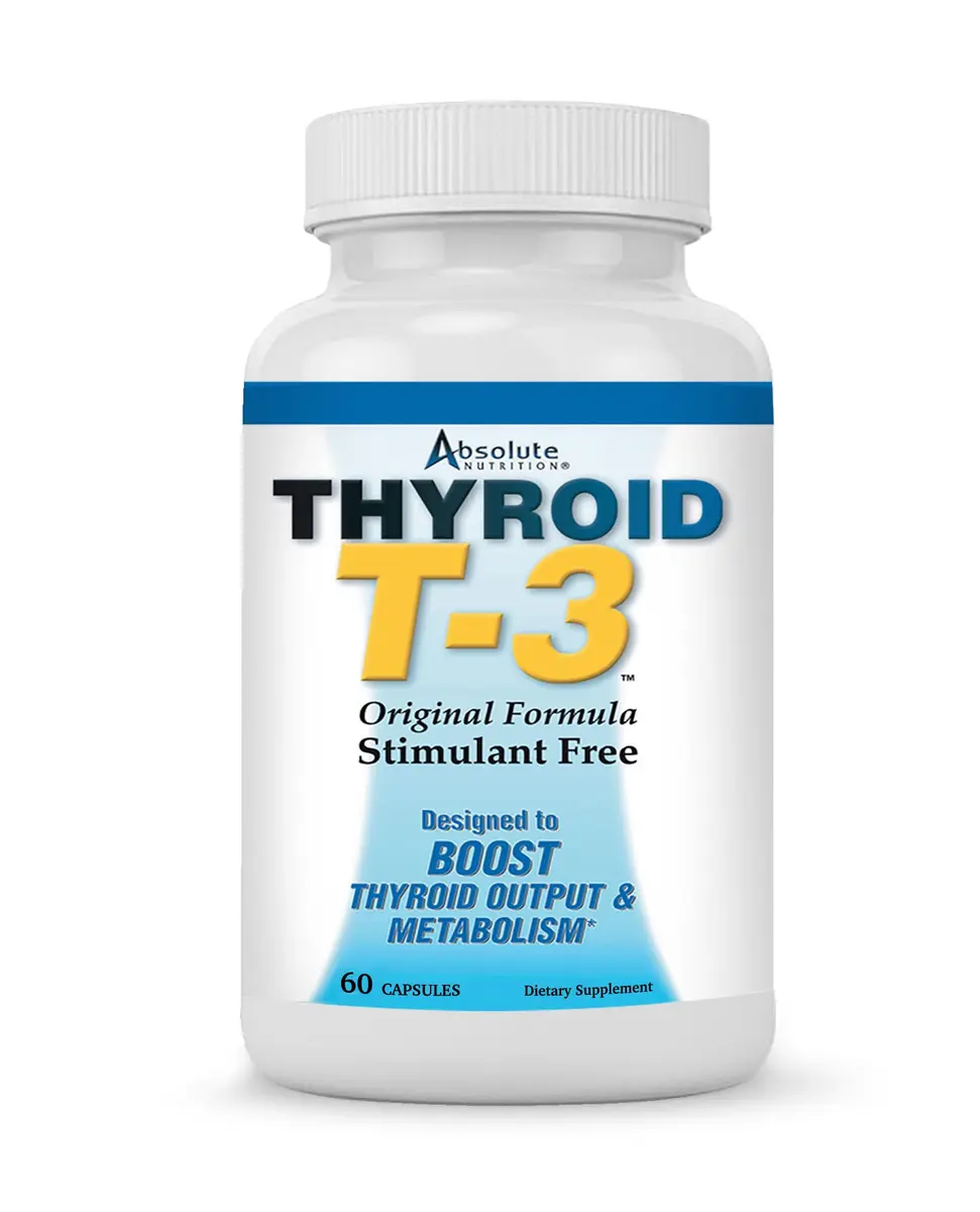 Absolute Nutrition Thyroid T-3 60 Capsules | Supports Metabolism & Thyroid Balance - main product image