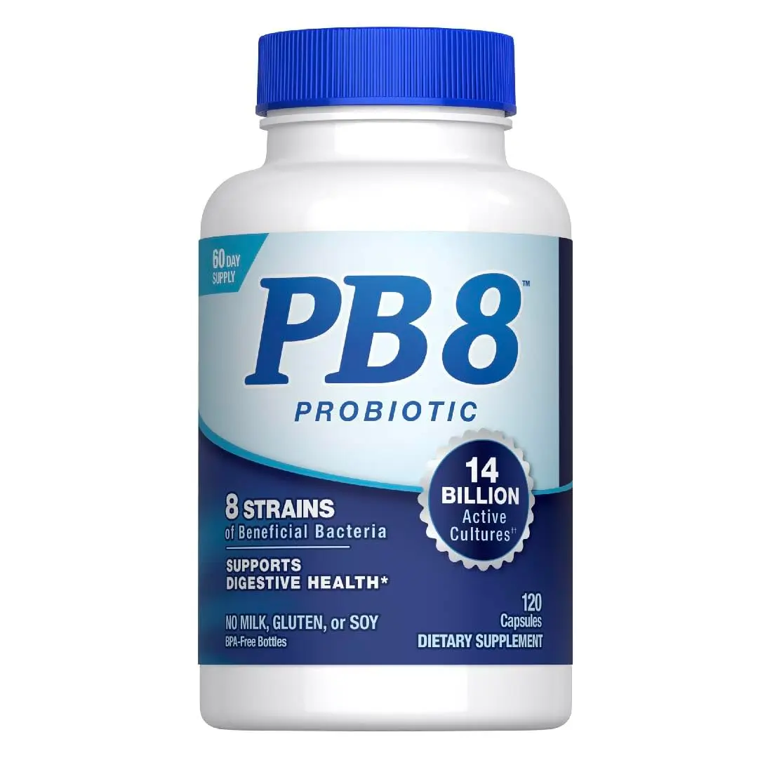 PB8 Probiotic 14 Billion CFU | 120 Capsules | 8 Strains for Digestive Support - main product image