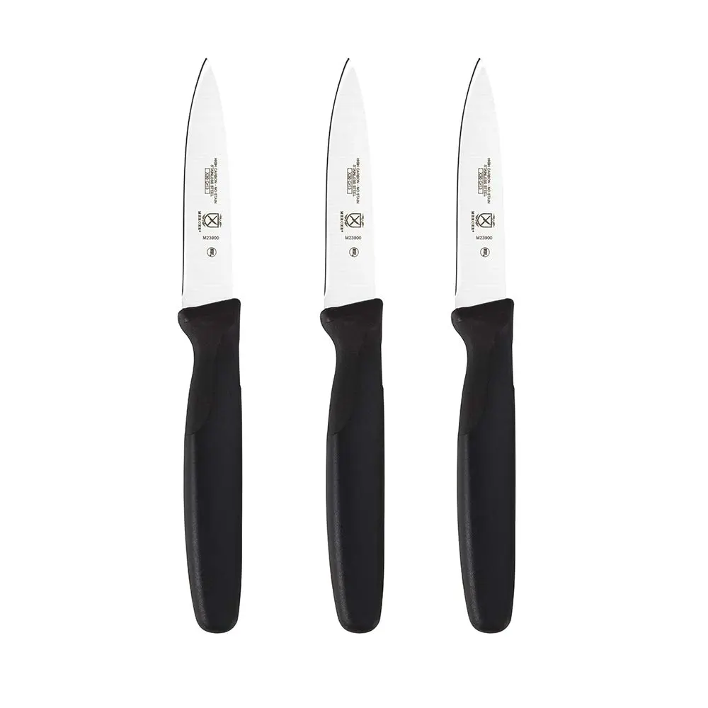 Mercer Culinary Millennia 3-Inch Slim Paring Knives (3-Pack) | High Carbon Japanese Steel, No-Stain, Ergonomic Handle - view 2