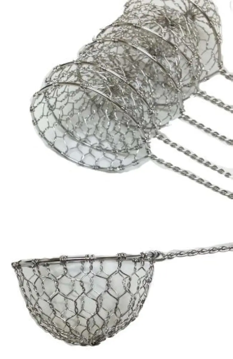 M.V. Trading Shabu Shabu Hot Pot Strainer Scoops, Set of 6 | Stainless Steel Food Scoops for Hot Pot (9 in) - main product image