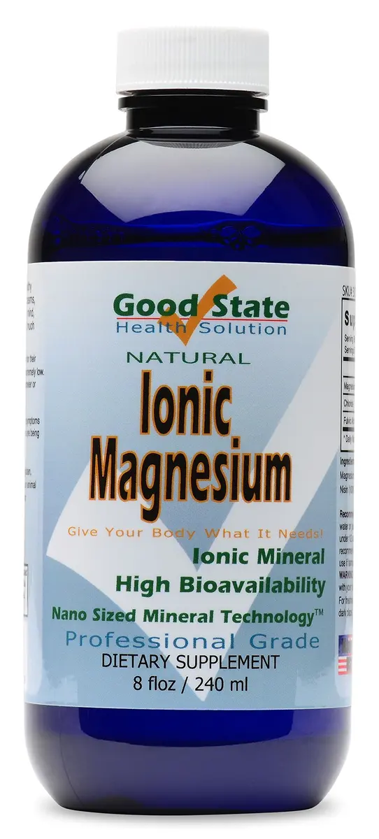 Good State Ionic Magnesium 8.1 fl oz | Nano-Sized Mineral Supplement for Healthy Enzymes & Reactions - main product image
