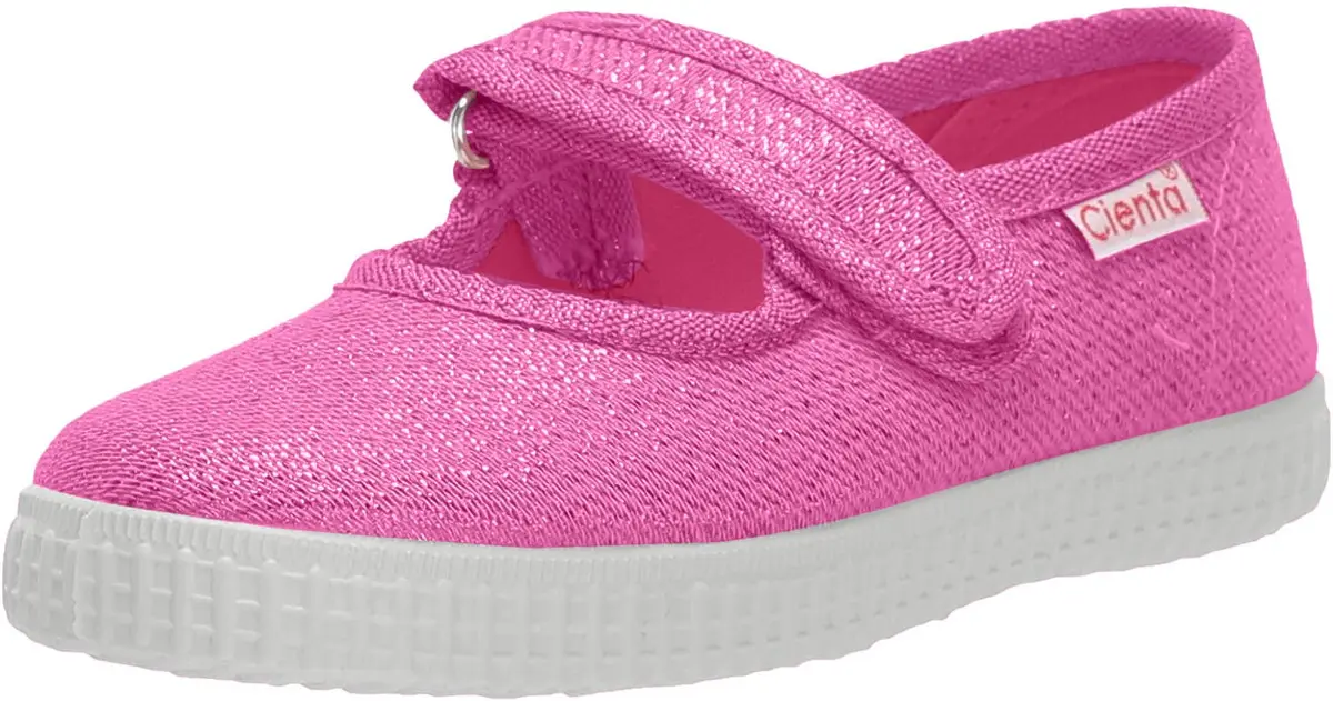 Cienta Baby Girls Mary Jane Flat, Fuchsia, 4 Infant US | Classic, Adjustable Strap, Eco-Friendly - main product image