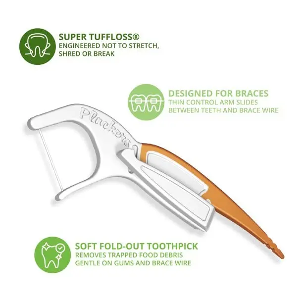 Plackers Orthopick Flosser for Braces 36 Count (Pack of 2) | Effective Plaque Removal for Braces - view 4