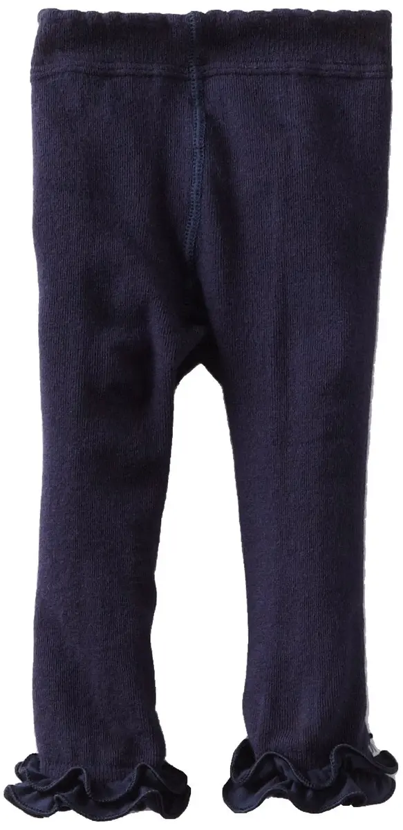 Jefferies Socks Baby-Girls Infant Pima Ruffle Footless Tight, Navy, 6-18 Months | Soft Cotton for Delicate Skin - main product image