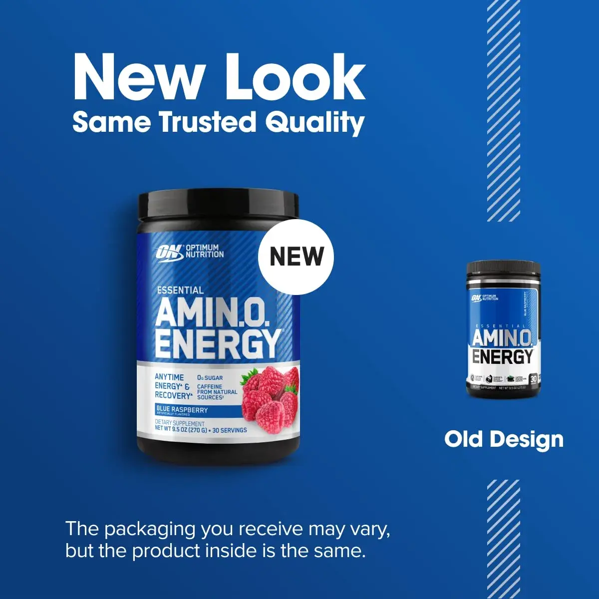 Optimum Nutrition Amino Energy Pre Workout Powder Blue Raspberry 255g (8.99 oz) | Energy & Focus Blend - view 5