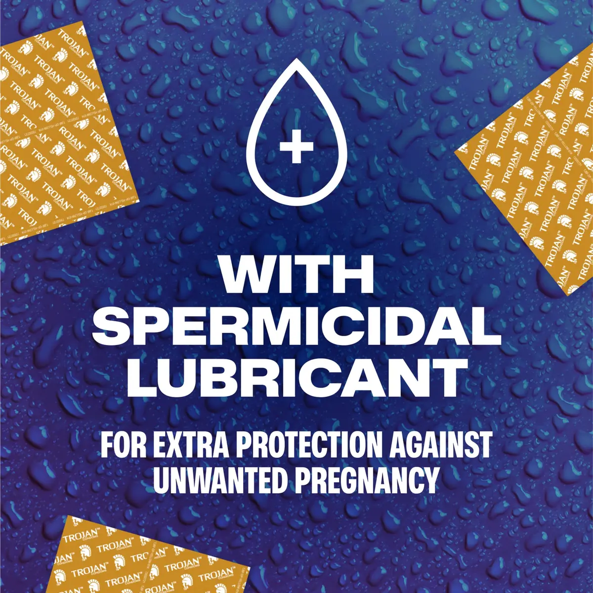 Trojan Ultra Ribbed Plus Spermicide Latex Lubricated Condoms | Deep Ribs for Enhanced Stimulation - view 8