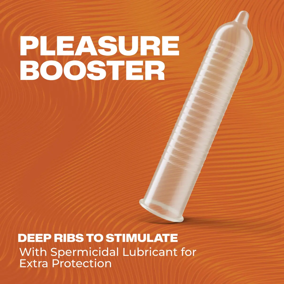 Trojan Ultra Ribbed Plus Spermicide Latex Lubricated Condoms | Deep Ribs for Enhanced Stimulation - view 3