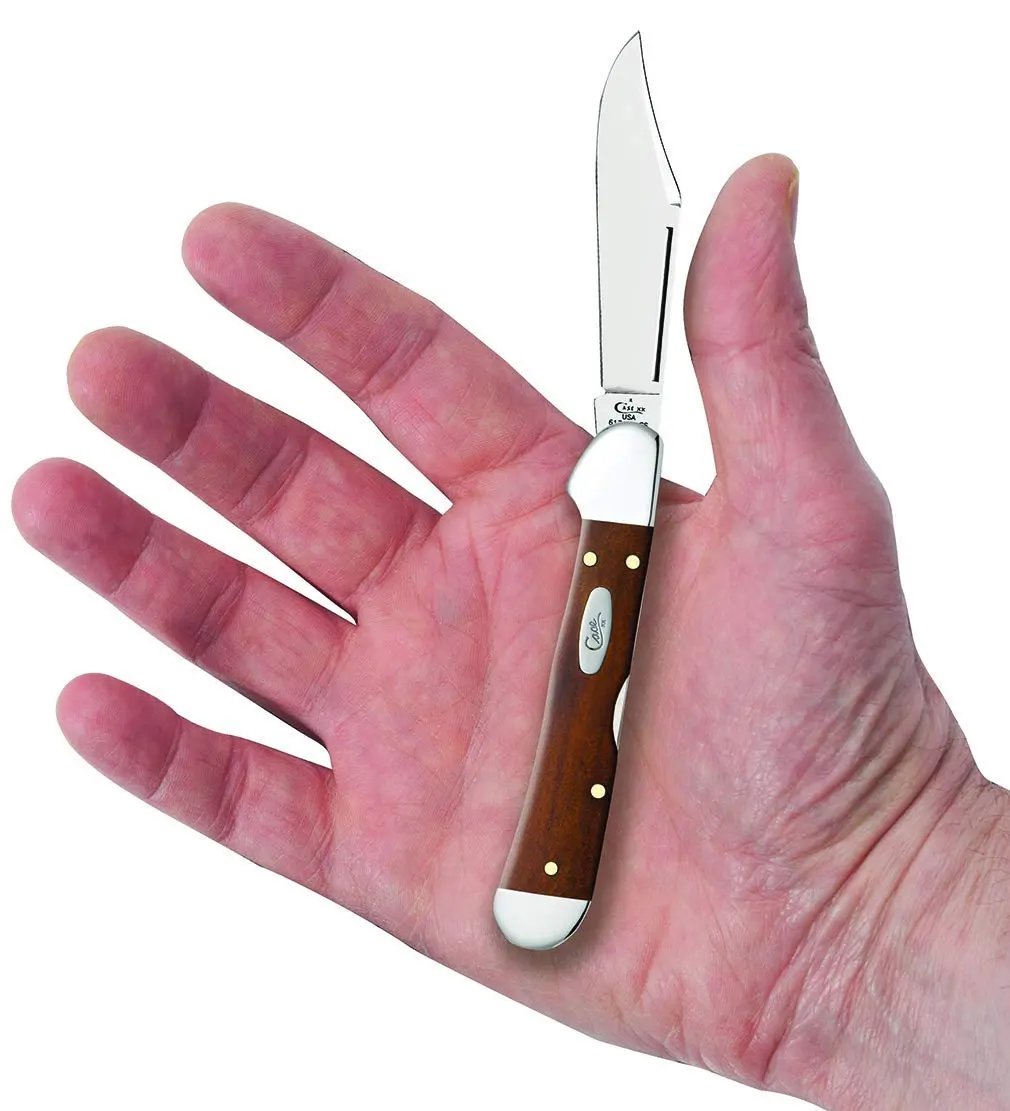 Case Mini Copperlock Pocket Knife 2.7" Chestnut Smooth Bone | Classic Lockback Design - view 6