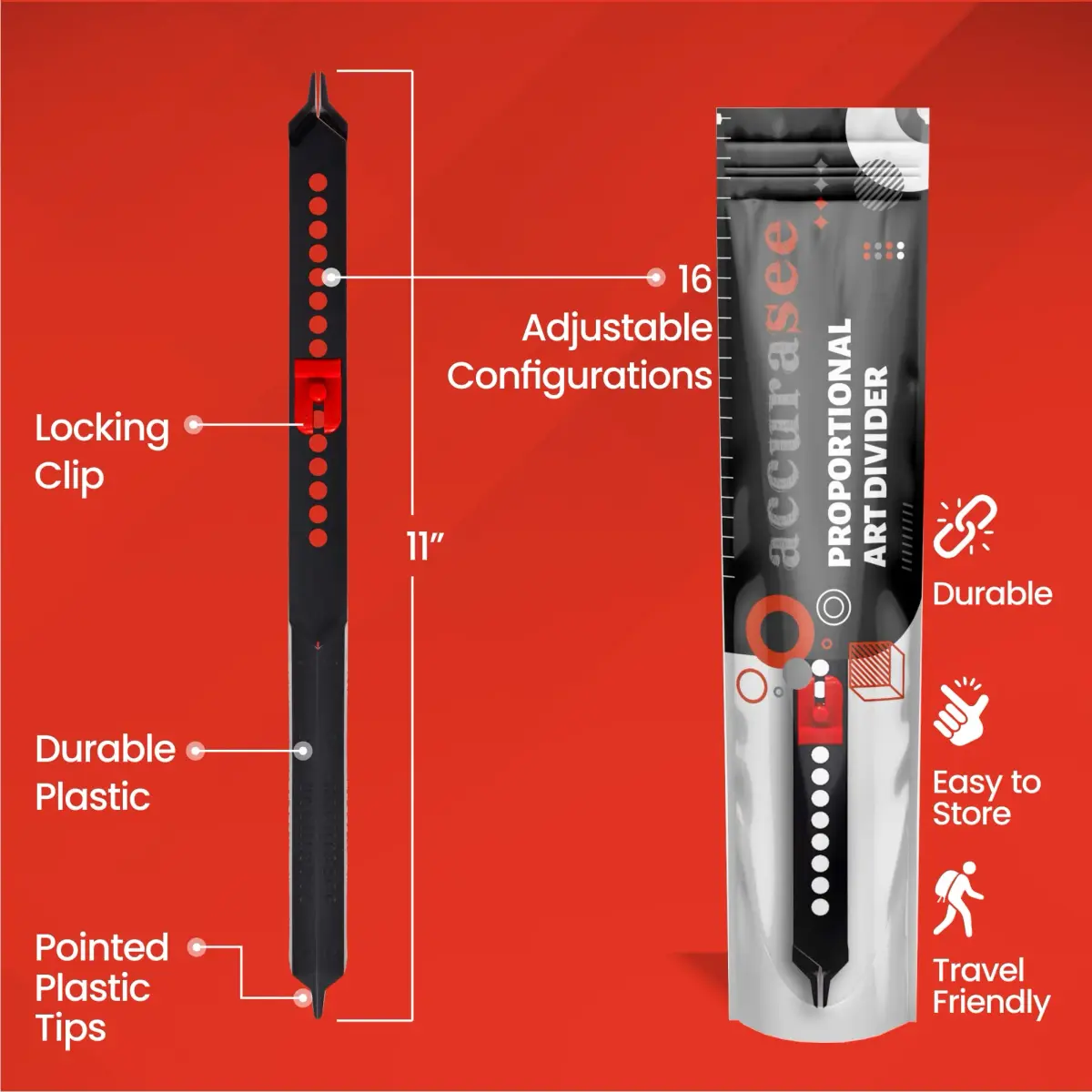 Accurasee Artist 11 Inch Proportional Divider | Drawing Tool for Scale Transfer - view 2