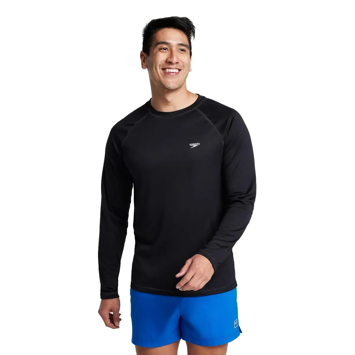 Speedo UV Shirt Long Sleeve Loose Fit Easy Tee Black XL | High UV Protection for Water & Outdoors - main product image