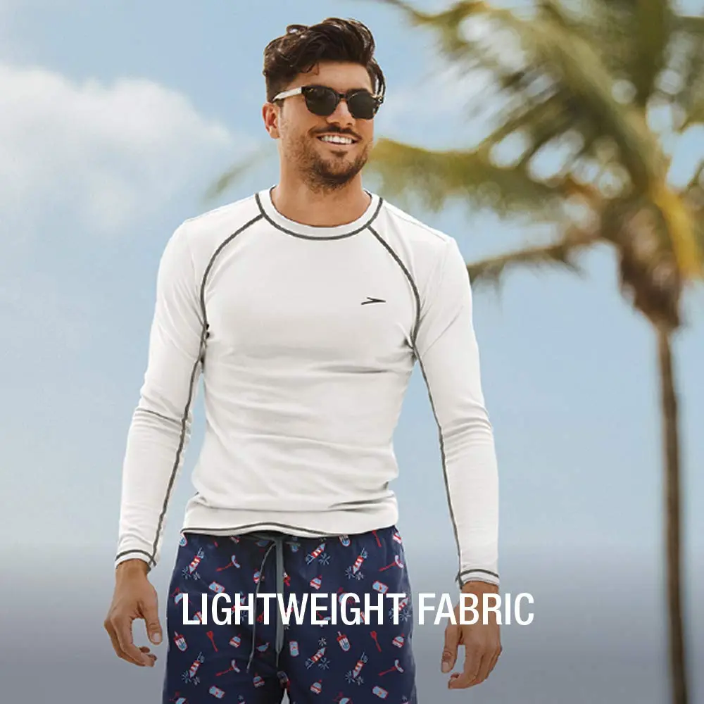 Speedo UV Shirt Long Sleeve Loose Fit Easy Tee Black XL | High UV Protection for Water & Outdoors - view 3