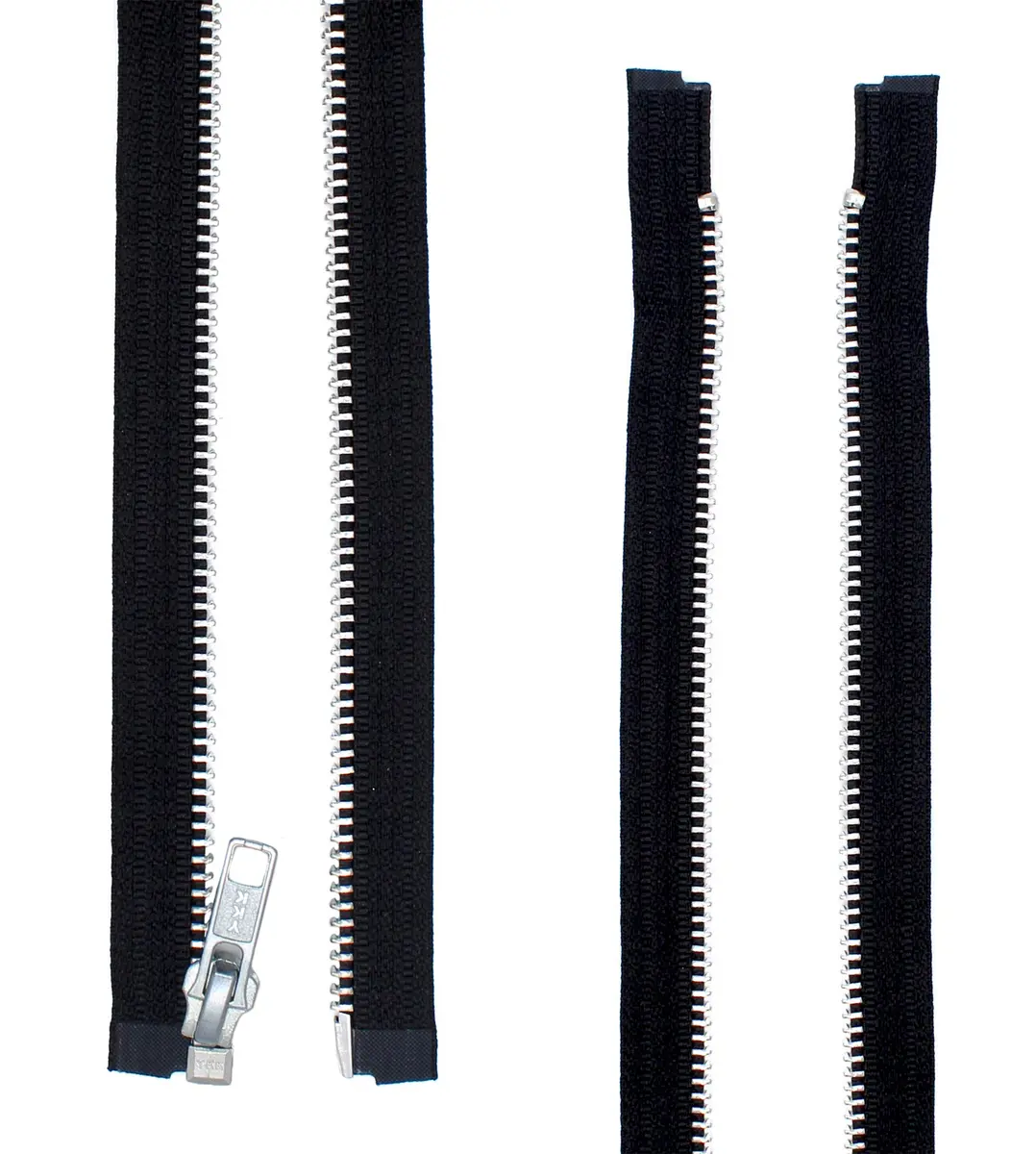 Zipperstop 30" Aluminum Jacket Zipper ~ YKK #5 ~ Separating ~ Black | Medium Weight - view 2