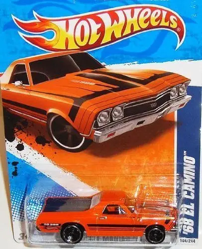 Hot Wheels Muscle Mania '11 - #4/10 '68 Orange EL Camino Collectible 1:64 Scale Car | Authentic US Collectible - main product image