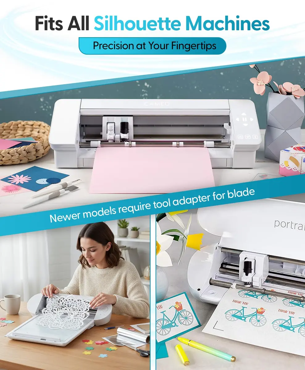 Silhouette America Replacement Silhouette Blade for Cameo, Portrait & Curio Cutting Machines | Precise Vinyl, Cardstock & Fabric Cuts - view 4